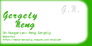 gergely meng business card